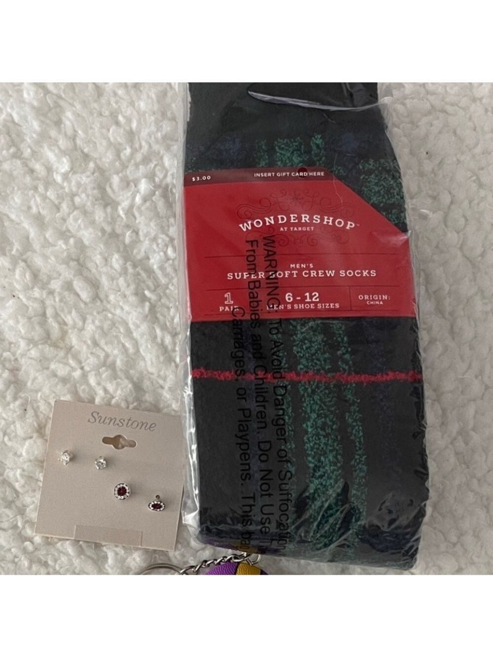 Wondershop Super Soft Socks pair and post earrings